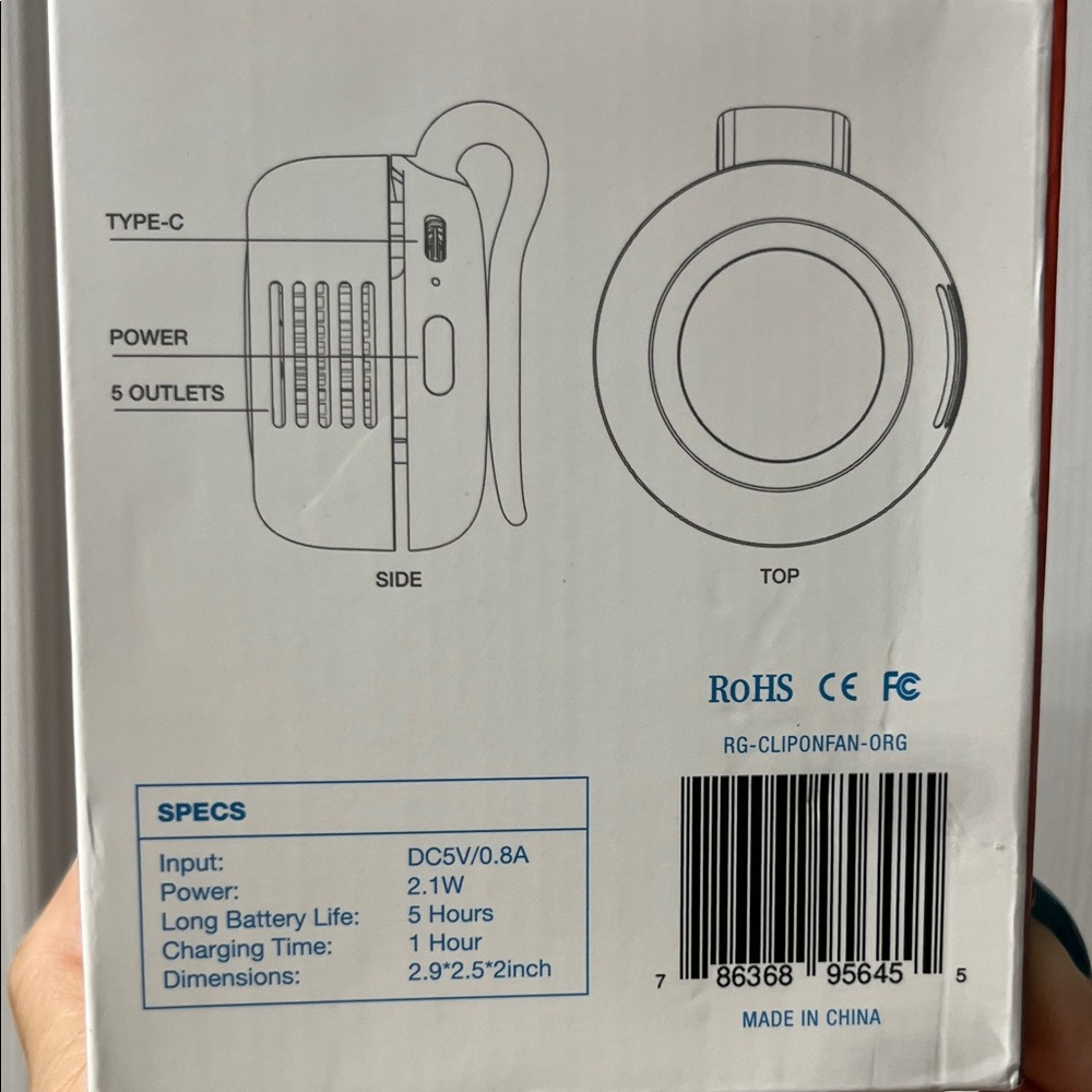 💨Portable Clip-On Cooling Fan - Vibrant Orange🧡 - Picture 2 of 4